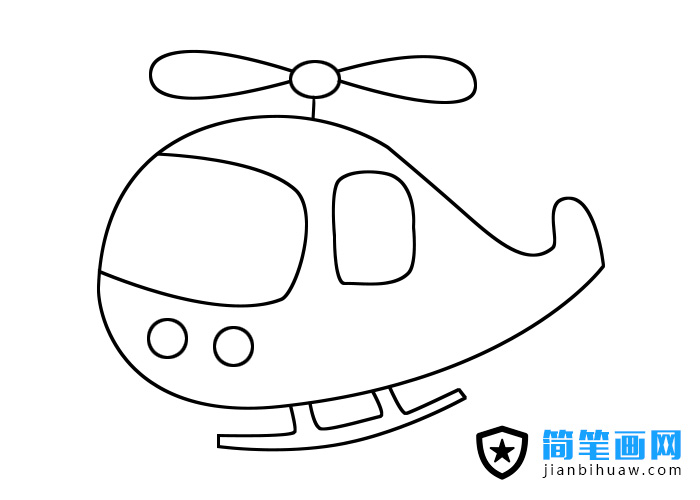 直升飛機(jī)簡(jiǎn)筆畫(huà)步驟和上色
