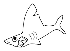 鯊魚簡(jiǎn)筆畫圖片