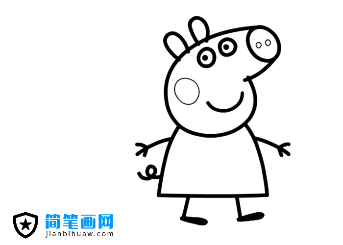 可愛(ài)的卡通形象小豬佩奇簡(jiǎn)筆畫(huà)圖片