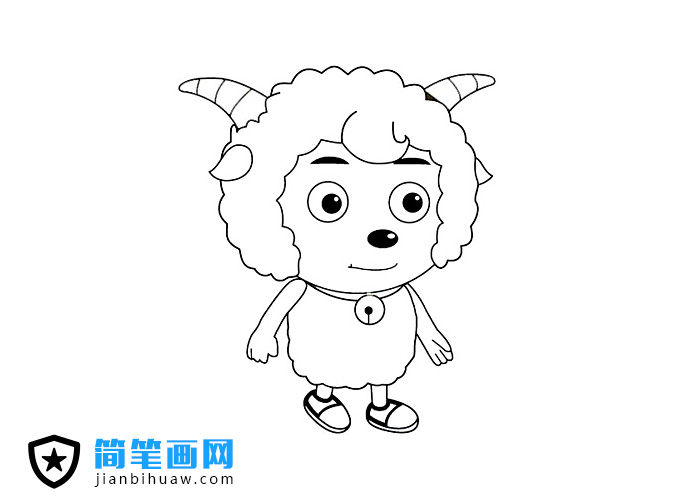 動(dòng)畫片喜羊羊簡筆畫圖片