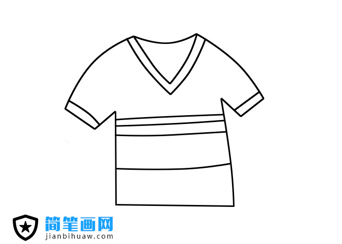 短袖T恤簡(jiǎn)筆畫步驟圖片