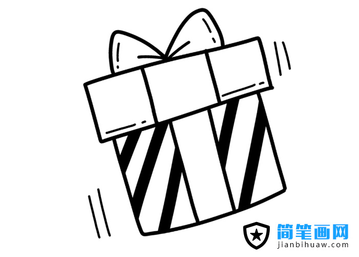 禮物盒簡(jiǎn)筆畫圖片含上色