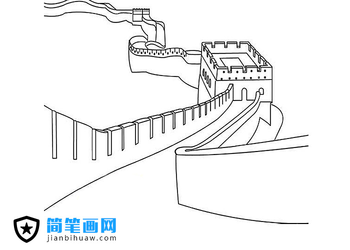 簡(jiǎn)單的長(zhǎng)城簡(jiǎn)筆畫(huà)圖片