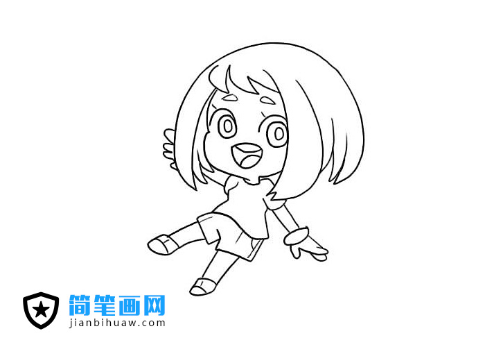 可愛的小女生簡(jiǎn)筆畫圖片
