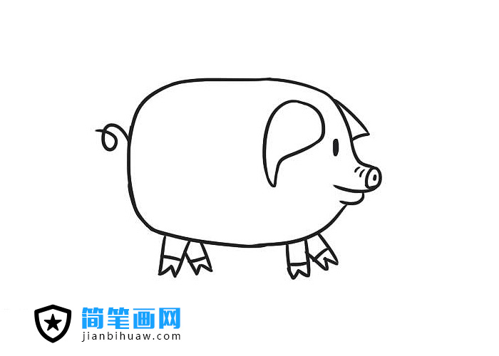 簡(jiǎn)單好畫(huà)可愛(ài)的小豬簡(jiǎn)筆畫(huà)圖片