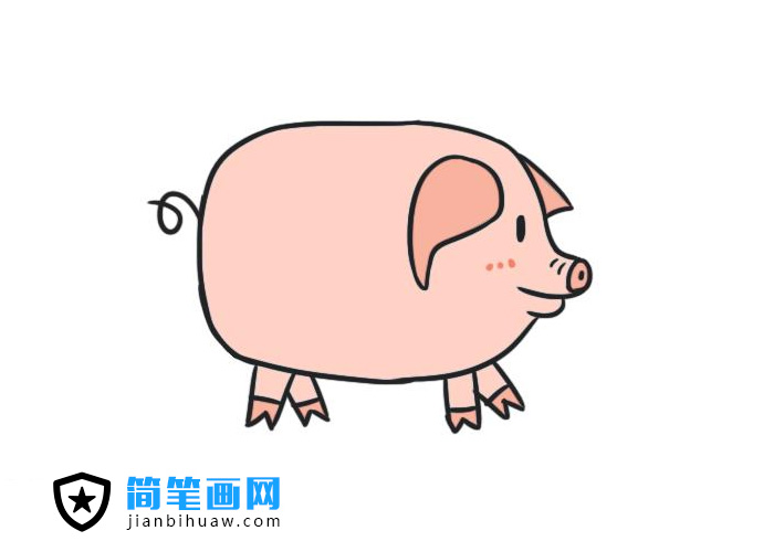 簡(jiǎn)單好畫(huà)可愛(ài)的小豬簡(jiǎn)筆畫(huà)圖片