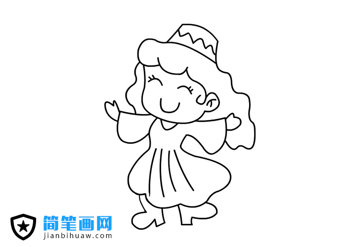 新疆姑娘在跳新疆舞的簡(jiǎn)筆畫圖片