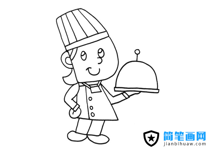 星級(jí)酒店廚師簡(jiǎn)筆畫(huà)圖片