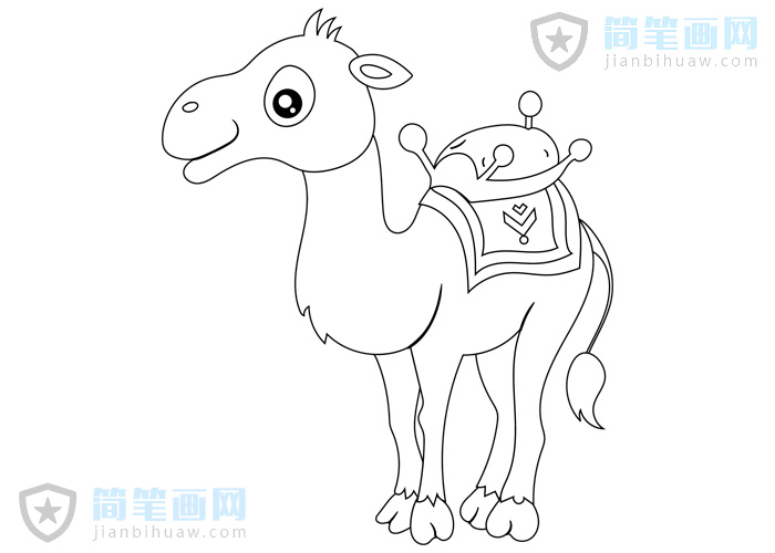 駱駝簡(jiǎn)筆畫(huà)圖片及上色圖片