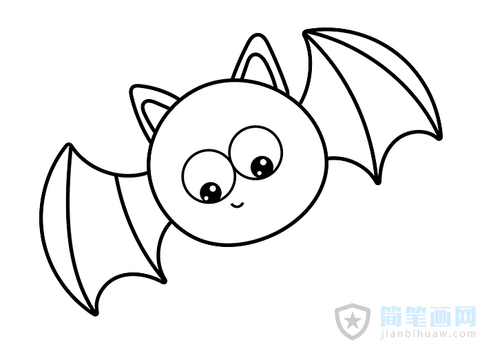 蝙蝠簡筆畫圖片